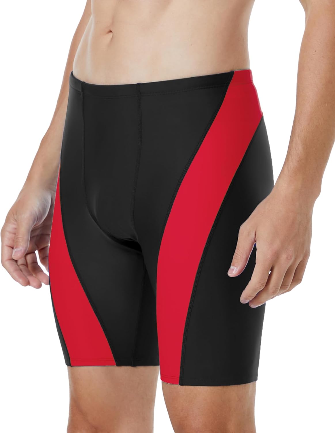 Runhit Men's Swim Jammers Competitive Swim Racing Team Swimsuit Quick Dry Athletic Swimming Shorts UPF 50+