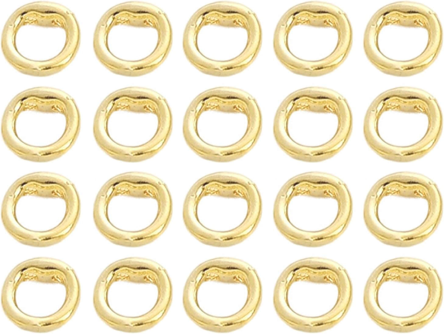 Elegant Double Hole Linking Circles Sophisticated Craft Rings Connector Rings with Two Holes for Jewelry Assembly