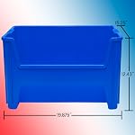Akro-Mils 13017 Stack-N-Store Heavy Duty Stackable Open Front Plastic Storage Container Bin, (15-Inch x 20-Inch x 12-1/2-Inch), Gray, (3-Pack)