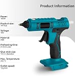 Cordless Hot Glue Gun for Makita 18V Battery, 100W 250° High Temperature Industrial Mini Glue Guns Thermo Tool, for Quick Home Repairs, Arts, Crafts, DIY, Sealing,Without Battery