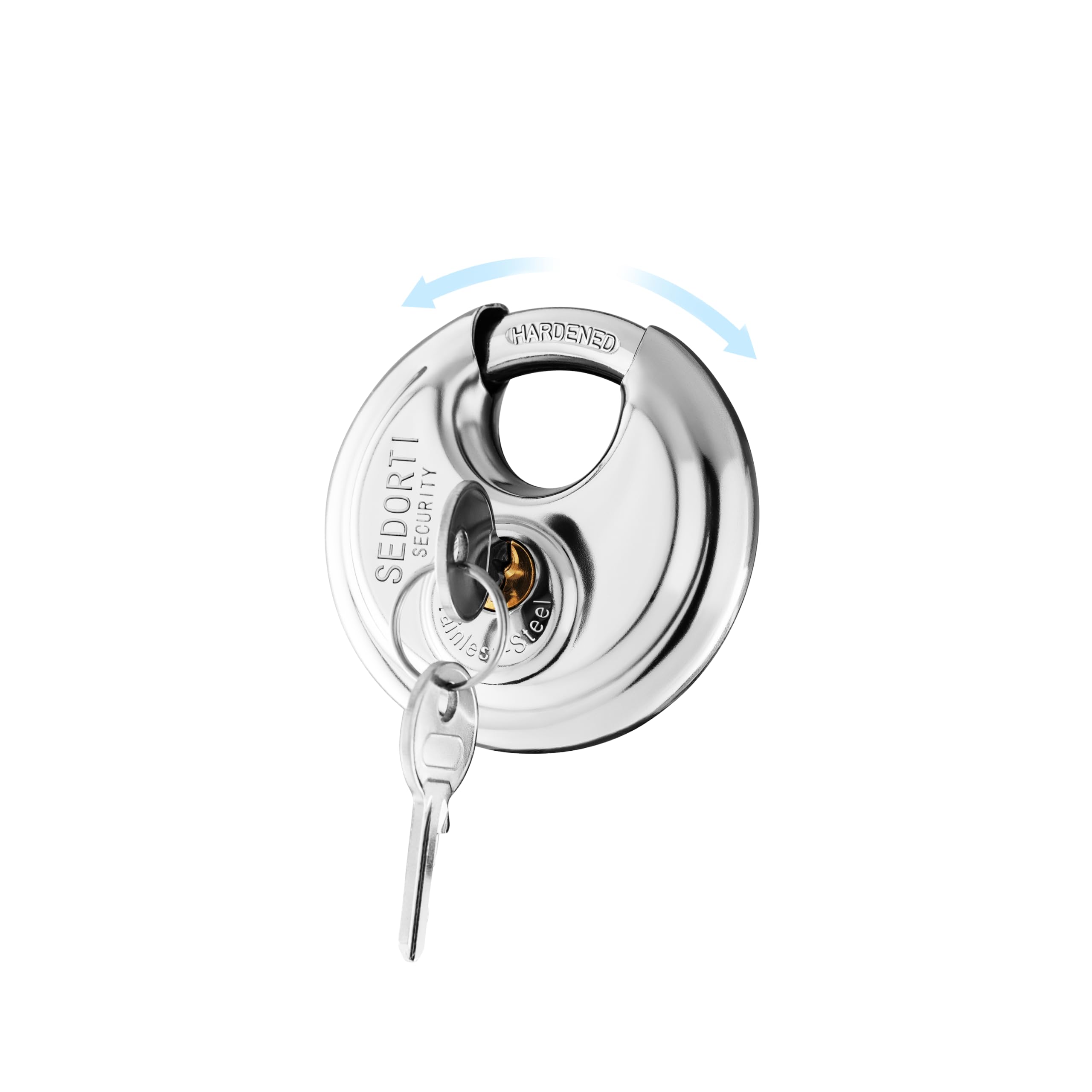 SEDORTI Paquete de 20 candados Discus con llave igual, 2-3/4 pulgadas de ancho, cerradura redonda de acero inoxidable 304, cerradura de almacenamiento impermeable y resistente al óxido con llaves de