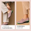 FAUSTO FST FJDWC-7049 PEACH-35 Women Peach Classic Formal Slip On Shoes | Platform Heel Shoe for Office Meeting Events | Easy Pull On Shoes with All Day Comfort (2 UK) gallery image