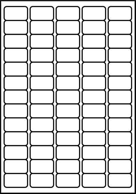 SmithPackaging A4 Self Adhesive Address Labels, 65 Labels Per Sheet, 100 Sheets, 38.1 x 21.2mm 6500 Labels