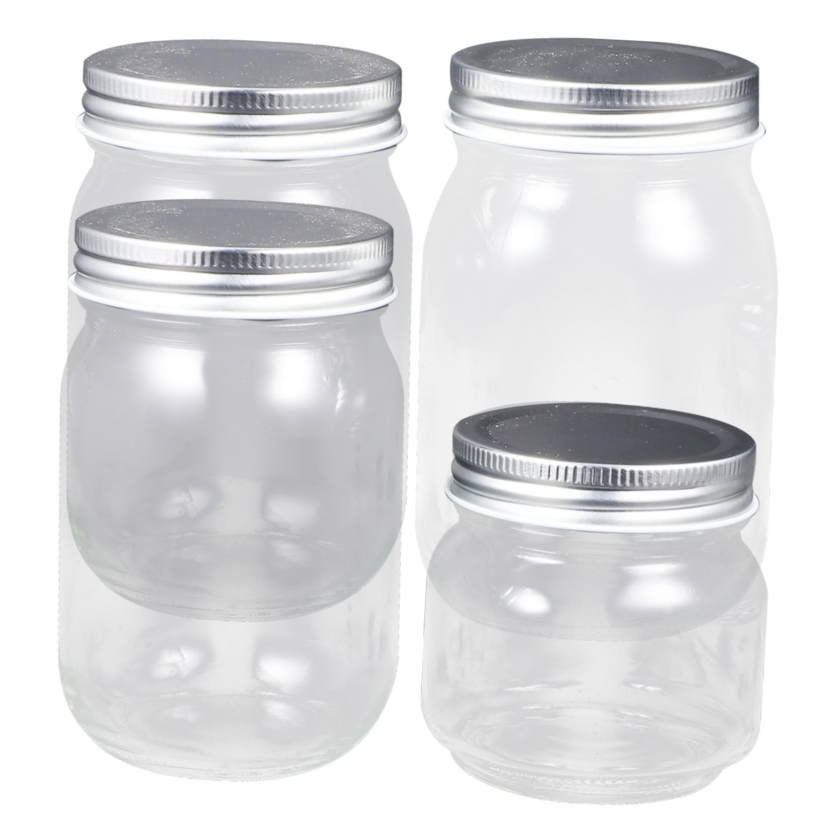 Pots de confiture en verre transparent LABRIMP avec couvercle bocaux conservation