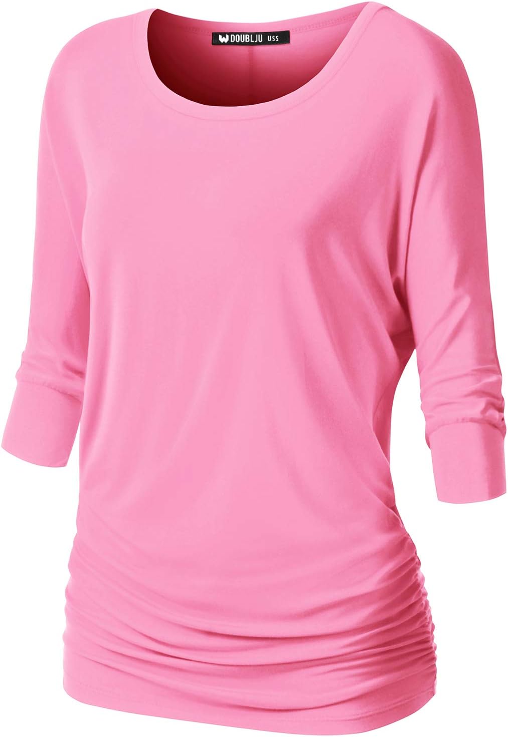 NINEXIS Womens V-Neck 3/4 Sleeve Drape Dolman Top