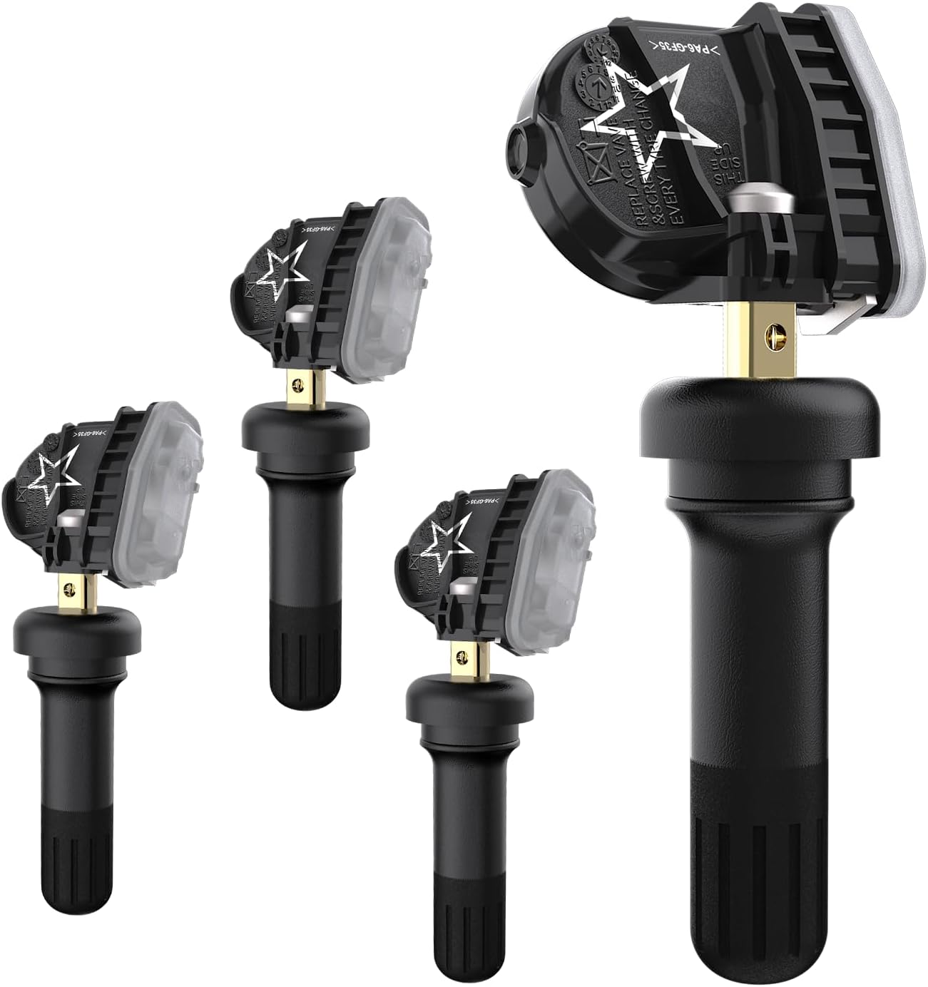 RENECTIV TPMS Sensor 4 Pack, 13598772 13598771 fit GM 315MHZ,Tire Pressure Monitoring Sensor Compatible with Buick Chevy Cadillac GMC OE#13598772 13586335 13581558 13598771