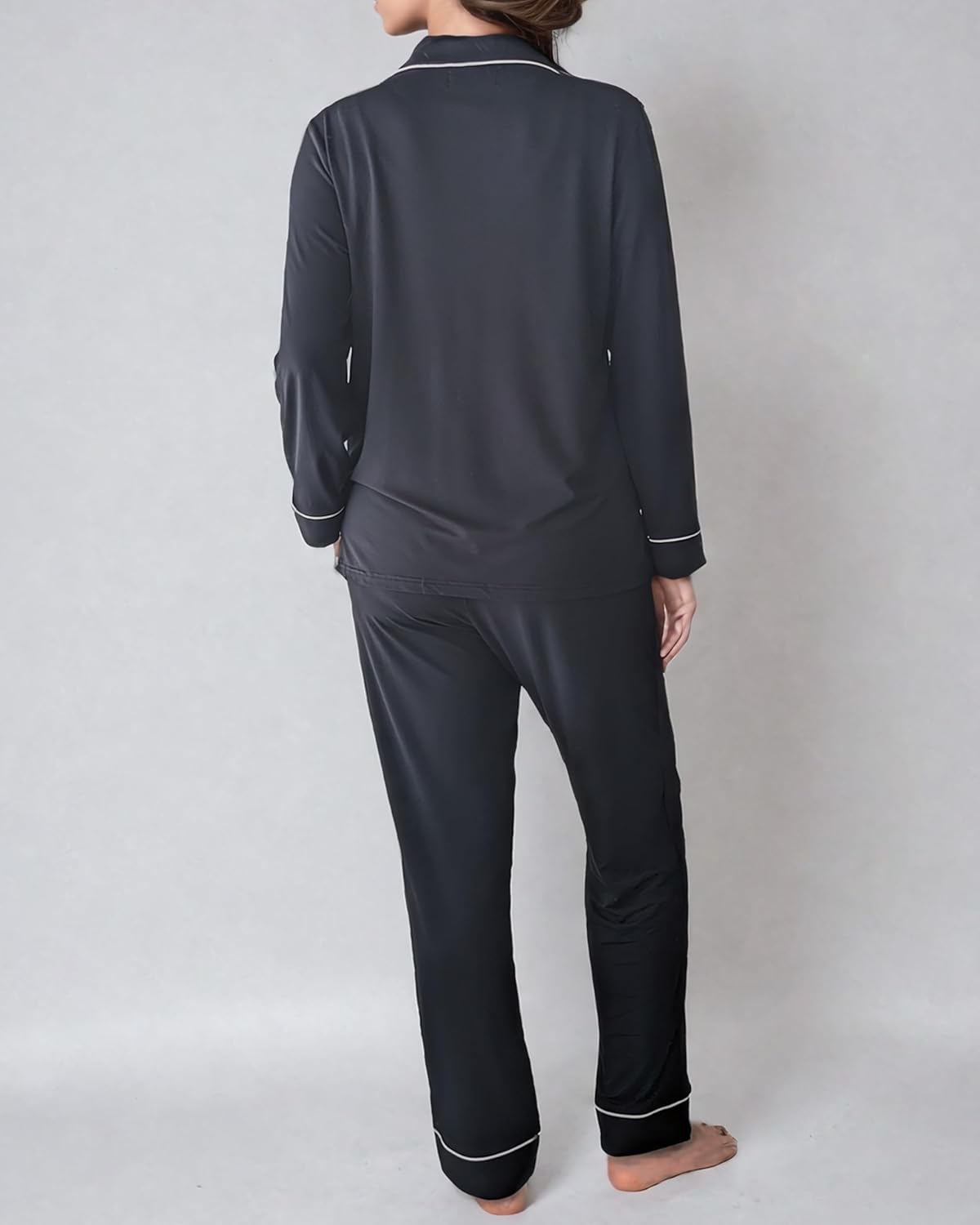 Petite Women's PREMIUM Cooling Pajamas Set - Perfect Breathable Long Sleeve PJs - True Petite Sizing XS S