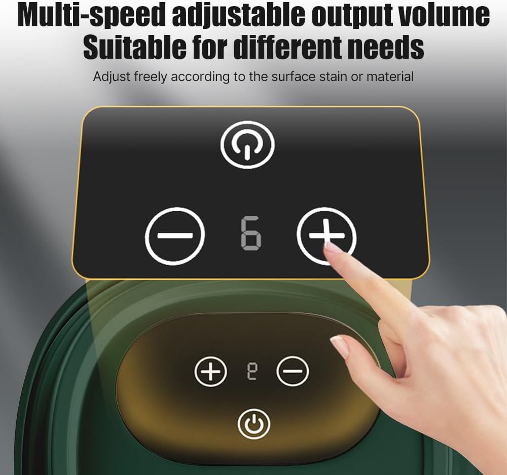 Karlak Pressurized Handheld Multi-surf Steam er with 3 Brushes and Extended Rod for Home Portable Deep ing Steamer with 6 Gear Adjustable Digital Touch Screen 1500ml Water Tank for Kitchen