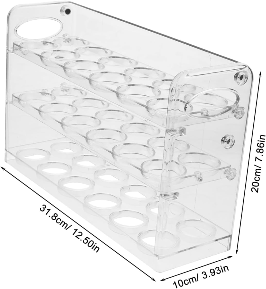GLEAVI Refrigerator Egg Organizer Container Transparent Egg Storage Box for Fridge Side Door Vertical Design with Capacity Stable Secure Holder for Freshness