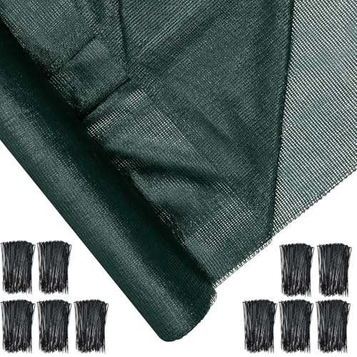 Ribbonlic 90% Shade Cloth Roll 6 x 50 FT for Greenhouse Patio, Green