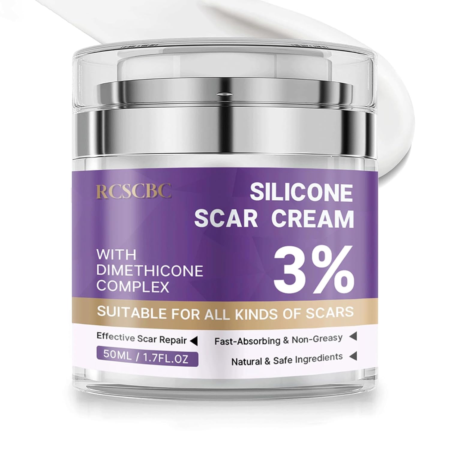 Scar Cream,Advanced Scar Removal Cream for Surgical Scars, 3% Dimethicone Complex Silicone scar cream for Old & New Scars,C-Section, Pregnancy, Acne, Injury, Keloids, Burns (1PCS)