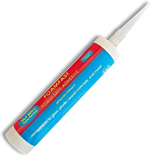 Hot Wire Foam Factory FoamFast Adhesive | Elastic, Non-Toxic, One-Component, Construction-Grade, Non-Expanding | for EPS, XPS Foam, Ceramic, Stone, Metal, Concrete, Drywall, Wood - 10.1 fl oz