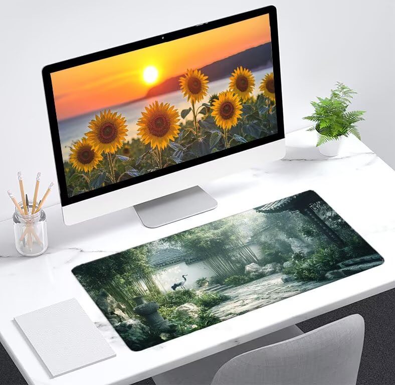Tapis de souris XXL oiseau 900x500 desk mat imperméable pour PC