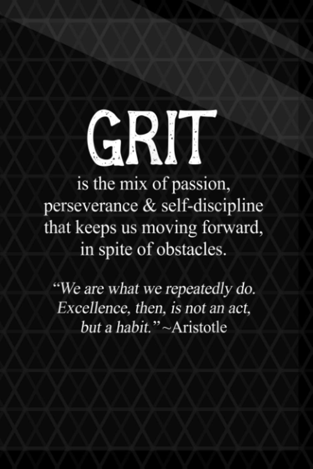 Saving Tracker - Grit Passion Excellence as a Habit Aristotle Quote