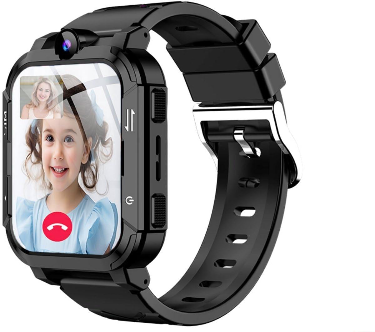 Voltura Smartwatch Niños con GPS y SIM 4G – Reloj Inteligente Infantil con Videollamadas, Cámara HD, Botón SOS, Whatsapp y SMS – Localizador GPS en Tiempo Real – Compatible Android & iOS – Negro