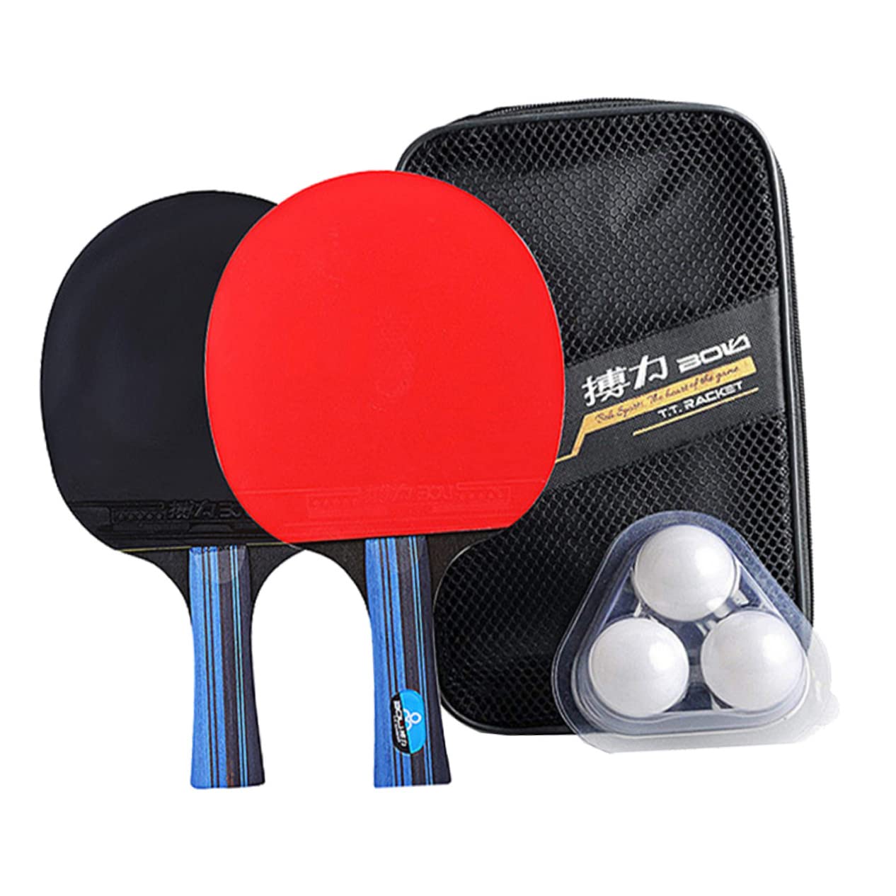 Toddmomy Paddle Set Pingpong Racket for Outdoor Use 2 Paddles Flared Handle Great for Beginners Pros