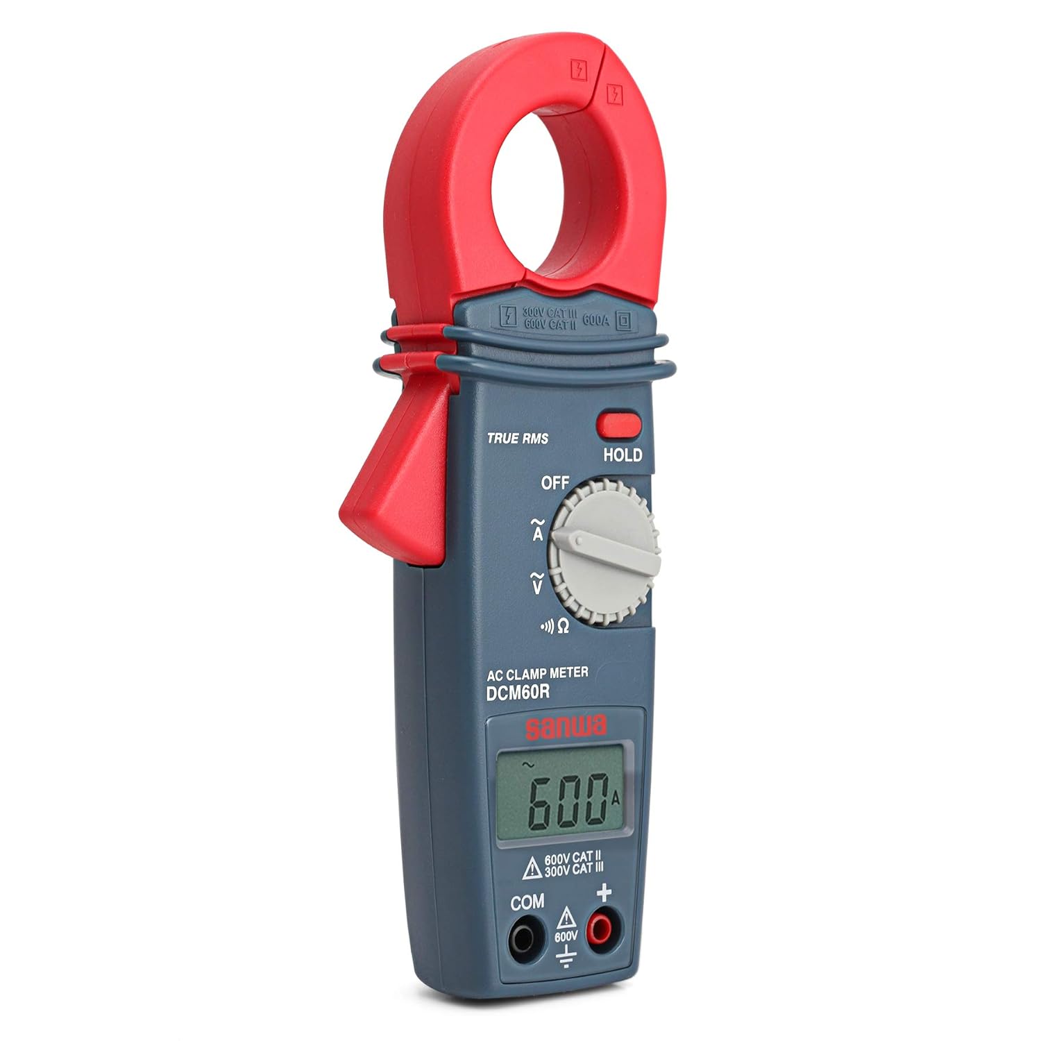 Sanwa Japan Dcm60R Trms 600A Ac Digital Clamp Meter, Grey