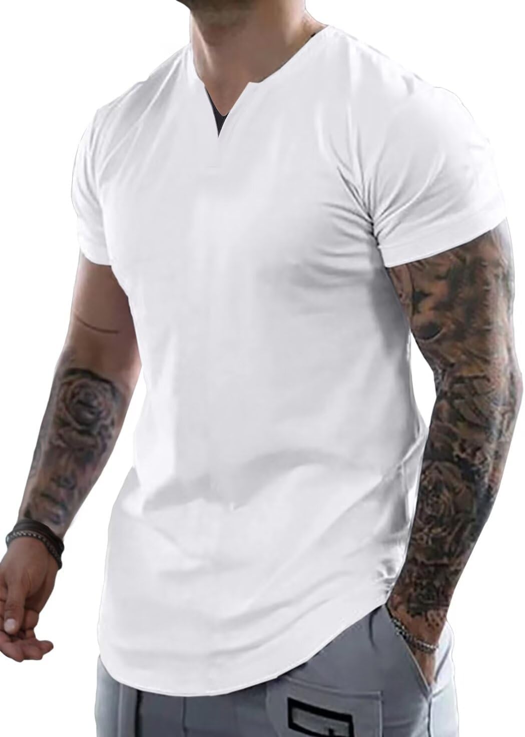 Mens Henley Shirts Short Sleeve Summer Casual V Neck Cotton Tee Shirts Mens Henley Shirts Short Sleeve Summer Casual V Neck Cotton Tee Shirts