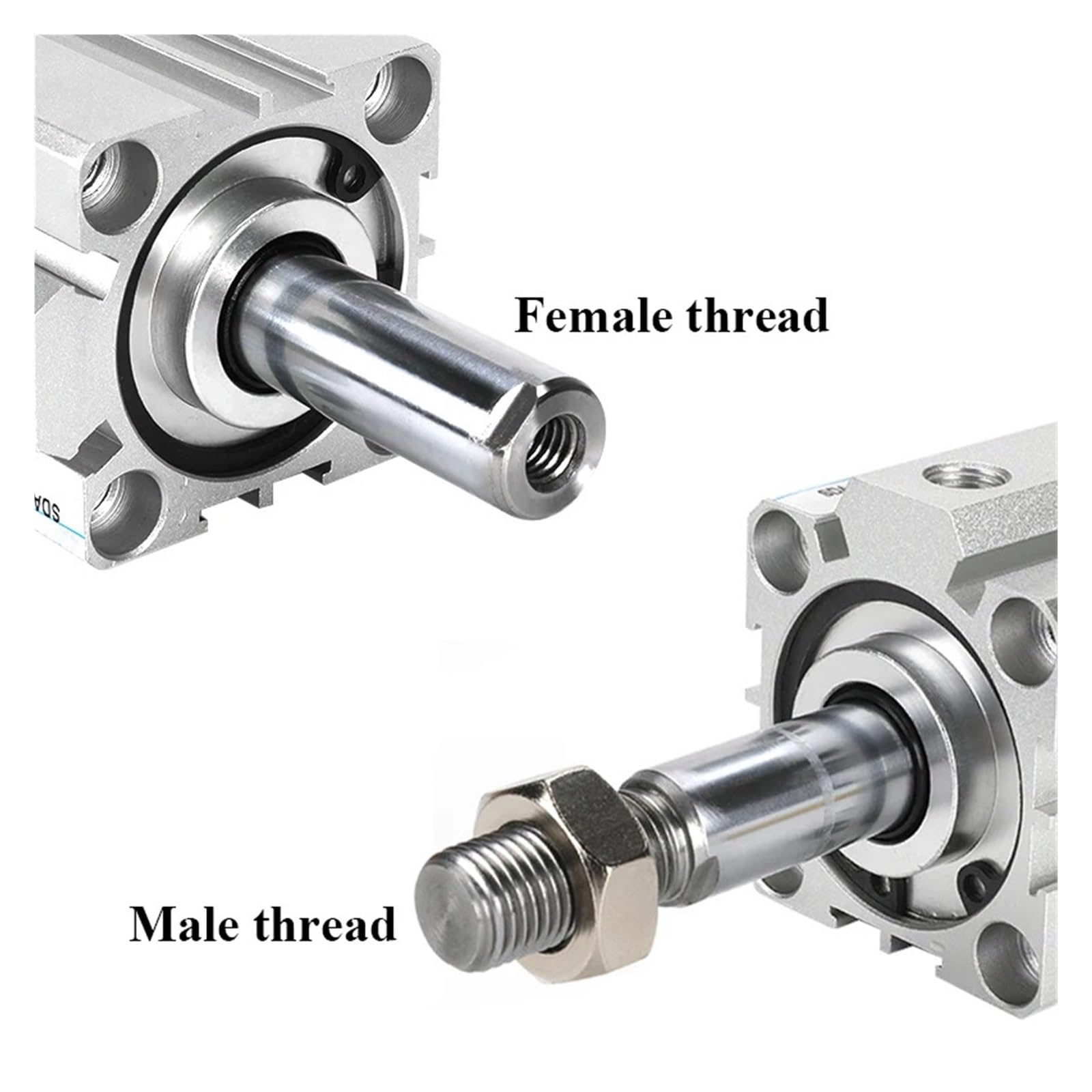 Vérin pneumatique Série SDA Vérin pneumatique Compact 12 16 20 25 32 40 50 63 80 mm alésage à 5 10 15 20 25 30 35 40 45 50 mm Course(Stroke 40mm,Bore 40mm)