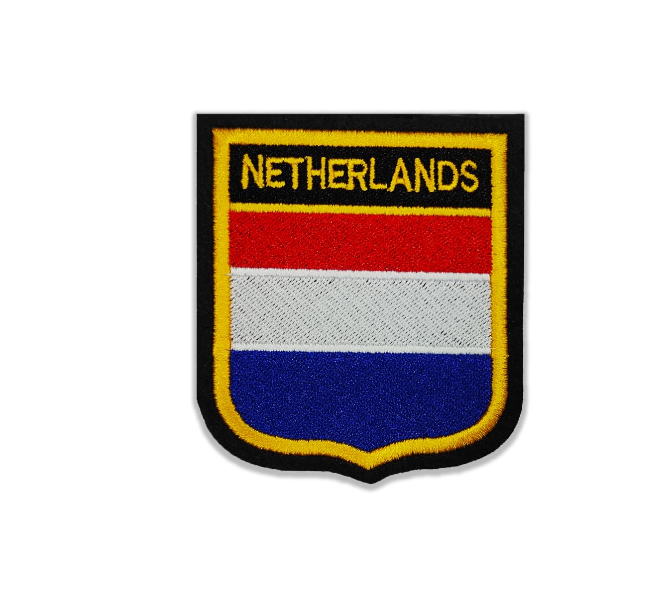 Patched Up Netherlands Country Flag Embroidered Patches | Durable Embroidery Sticker | Sew On Patch for Jackets, Jeans, Bags, Clothe | Decorative Cloth Badge for Biker, Military, Travel (3 x 2.5 Inch)