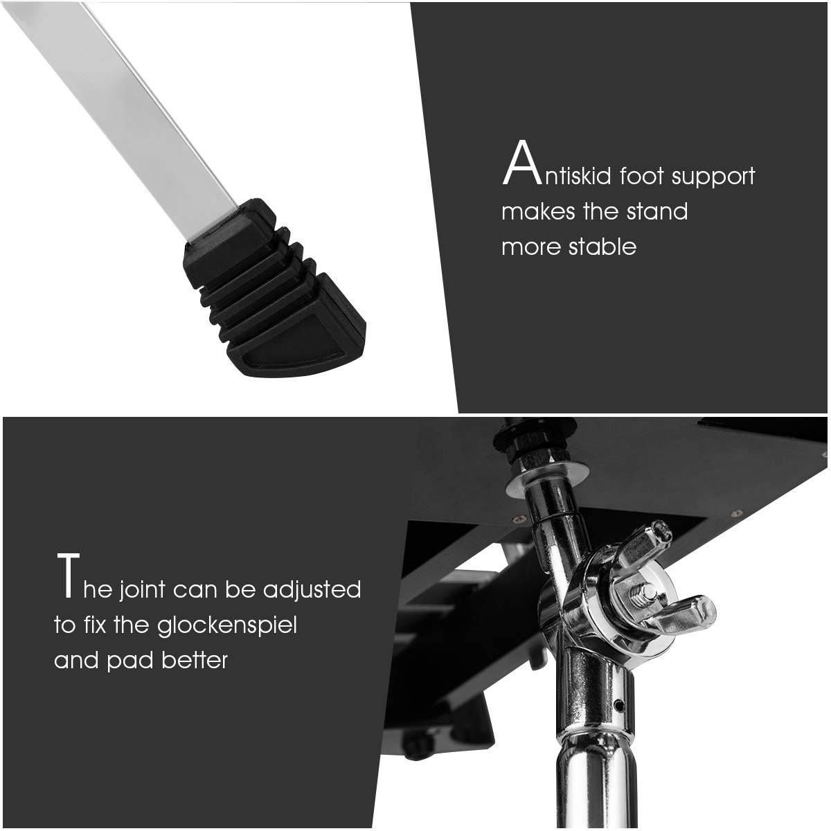 Topbuy 30-Note Foldable Glockenspiel Xylophone Instrument With 2 Rubber