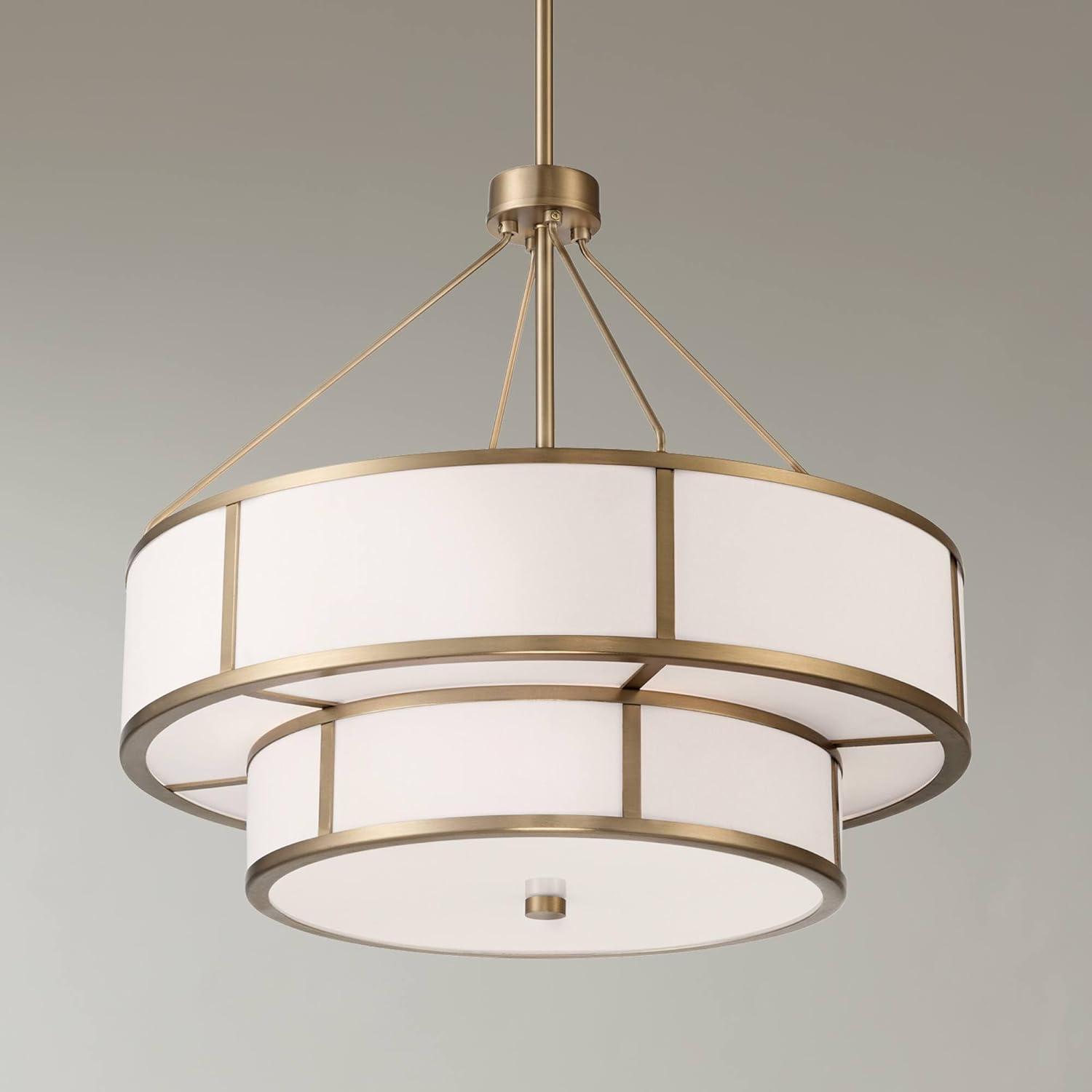 Possini Euro Design Possini Euro Zilina 19 1/2" Wide Matte Brass 2-Tier 4-Light Chandelier