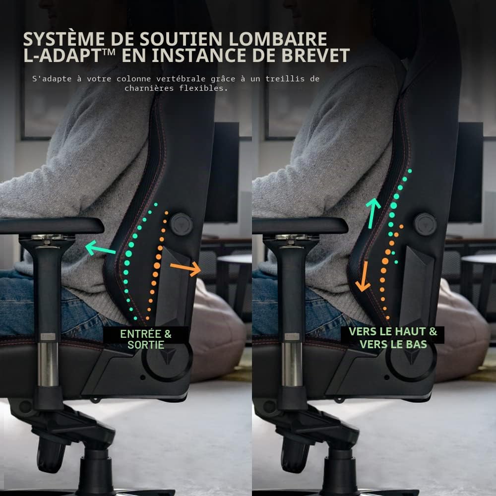 Secretlab Chaise Gaming Titan Evo Stealth - Ergonomique, Confortable et Inclinable avec Accoudoirs 4D, Appui-Tête Magnétique et Support Lombaire Intégré à 4 Directions - Noir - Similicuir