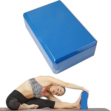 Yoga Block - General Fitness | Qin Exercise Equipment Industrial Yoga Block | EVA Foam for Support | Non-slip, Lightweight, Durable | Increases Flexibility, Pose Assistance, Beginner, Yogi, Yogini