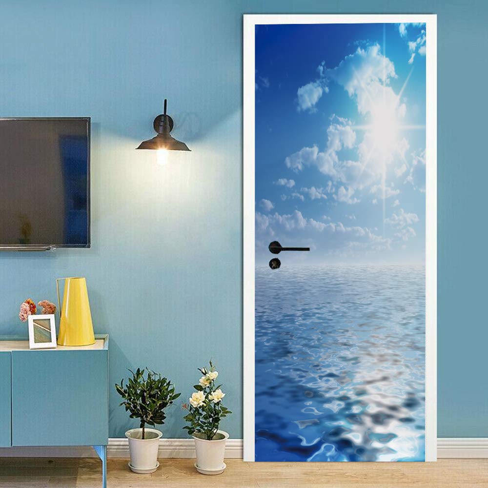 Sticker porte trompe l'oeil amovible pour masquer les défauts