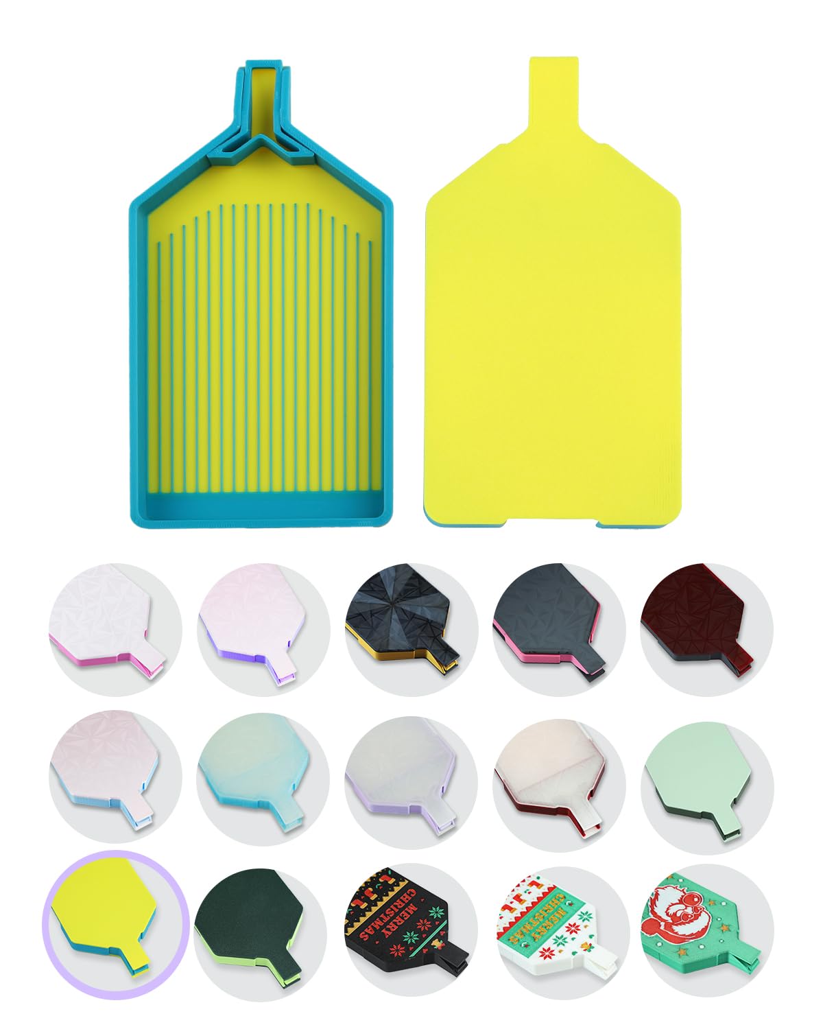 ForeverYoung Vibrant Bi-Tonal Diamond Art Tray with Lid, Summer Surf