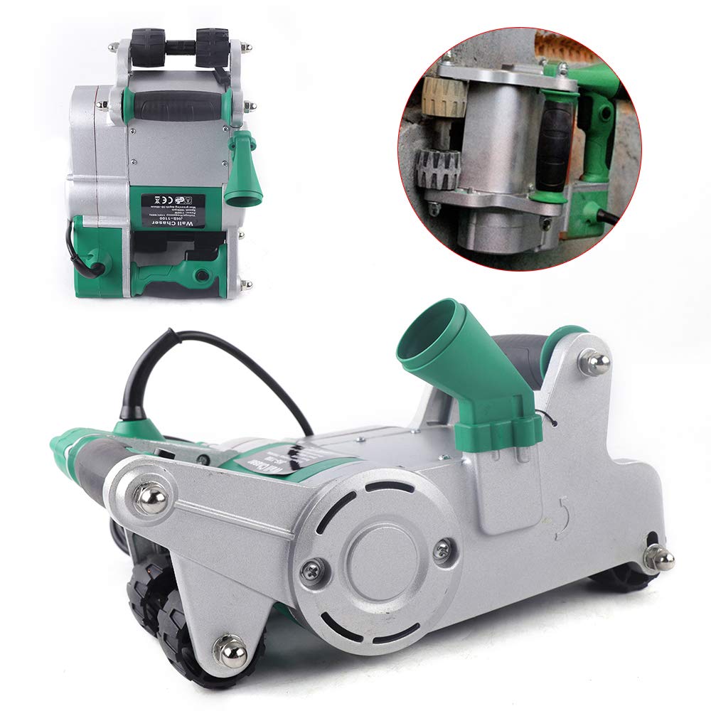 Macchina da taglio a parete, 1100 W, 220 V, fresatrice elettrica da parete, tagliapiastrelle, 2000 giri/min, fresatrice a fessure da parete, angolo di 360°
