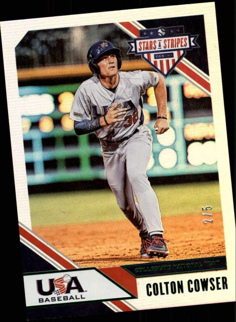 2020 USA Baseball Stars and Stripes Retail Foil Emerald Green #4 Colton Cowser SER5 USA Baseball Collegiate National Team
