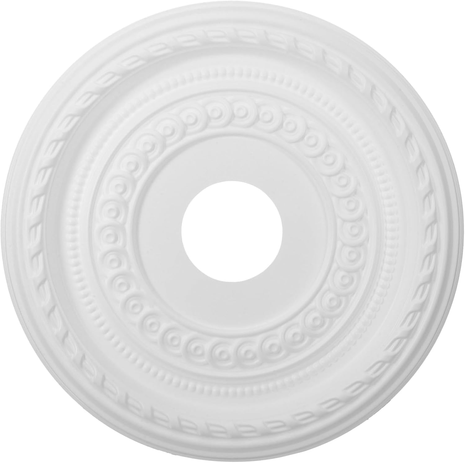 French Style Crystal Pendant LED Ceiling Medallion Light Cover Round PU Canopy Plate Decorative Embossed Ceiling Fixture for Home Lighting