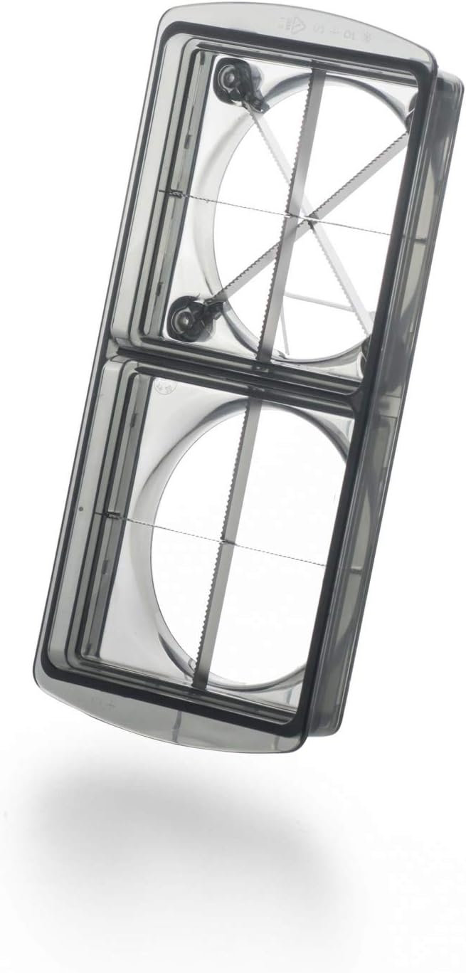 Genius Nicer Dicer Plus (12 Pieces) Vegetable Cutter, Onion Cutter, Chip Cutter, Fruit Slicer, All-purpose Slicer, Dicing, Cutting, Peeling, Storage, A34141, Silver/Black
