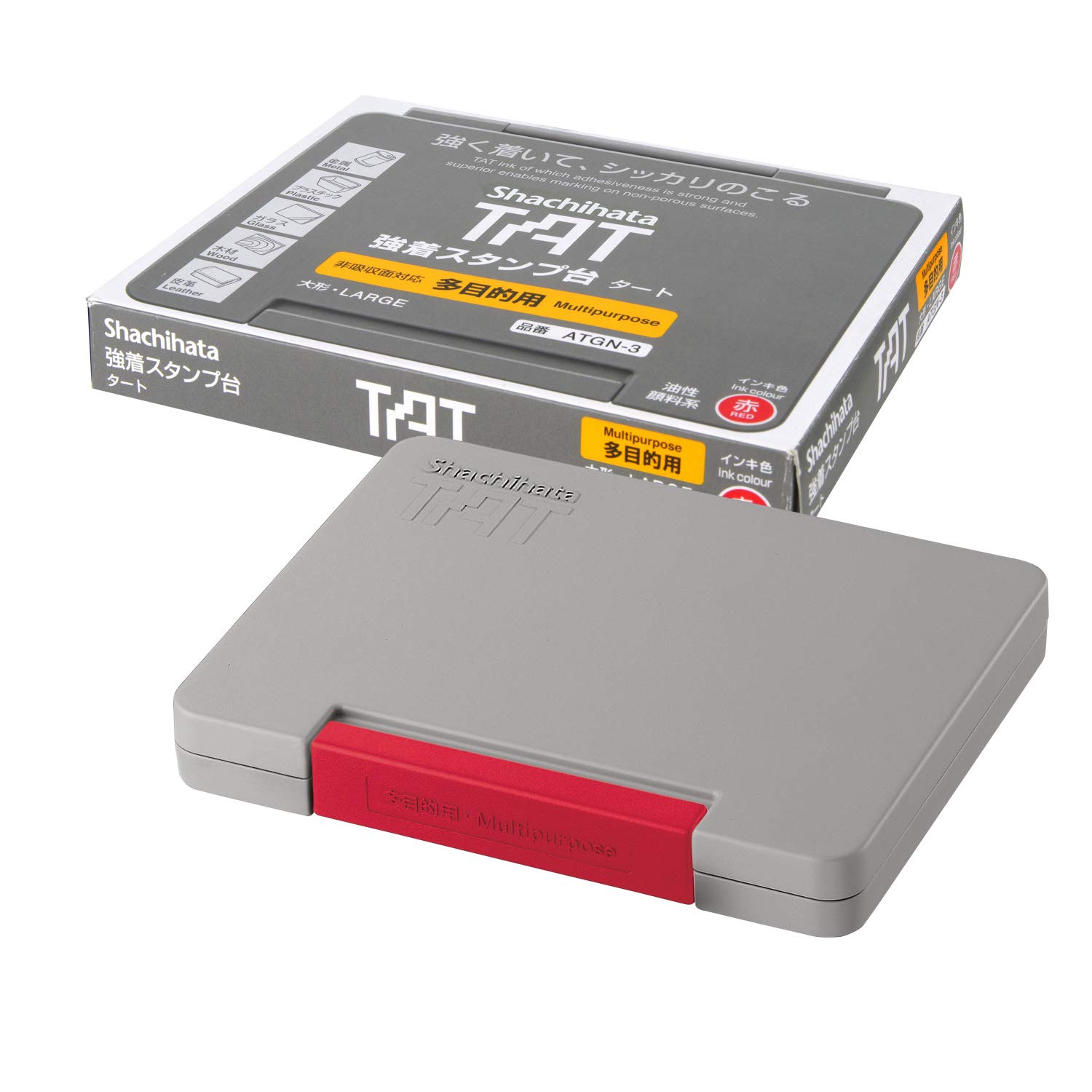 Shachihata podkładka do stempli do wielofunkcyjnego dużego czerwonego ATGN-3 (import z Japonii)