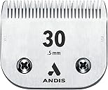 Andis 64075 Ultra Edge Dog Clipper Blade - Constructed of Carbonized Steel, Exclusive Hardening Process with Long-Lasting Sharp Edges, 1/50-Inch Cut Length - for Larger Animals, Size-30, Chrome