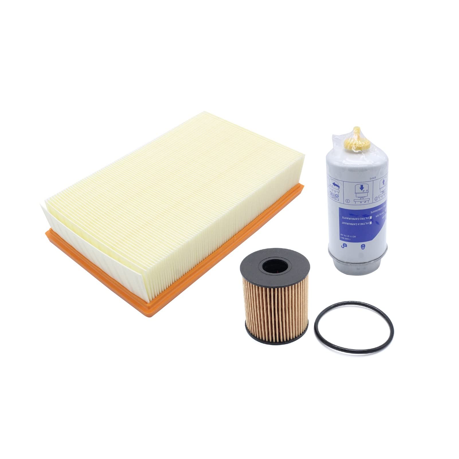 WIPP Car fuel filter 4 PCS Filter Service Kit Oil Air Fuel Replacement Compatible with Transit MK7 2.2 Tdci Fwd 2006-2011 Automobile fuel filter