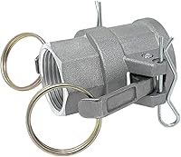 Vista 5 de Gloxco Tipo D de aluminio leva y ranura de manguera de conexión, 1" Camlock hembra x 1" NPT hembra (CAM-10-D-AL)