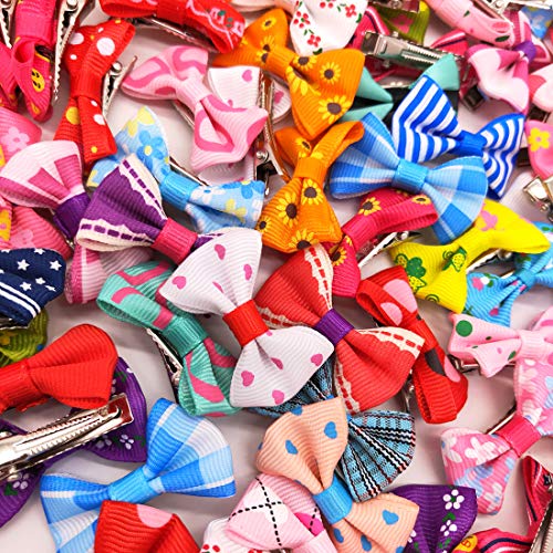 50 Pcs Puppy Cat Dog Hair Clips Pet Hair Barrettes Hair Pins Multicolor Dog Topknot Bows Dog Grooming Bows Pet Supplies… - Image 5