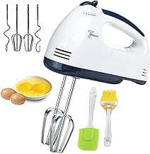 JM SELLER 180 W 2021 Edition Electric Beater High Speed Hand Mixer Egg Beater For Cake Making and Whipping Cream with 7 Speed Control (White) With Free Spatula And Oil Brush