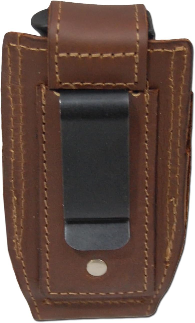 New Barsony Brown Leather Single Magazine Pouch for Small .380 and Ultra Compact 9mm 40 45