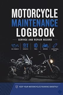 MOTORCYCLE MAINTENANCE LOGBOOK: Service & Repair Record Journal | Pocket Size Tracker for Sport Bikes, Cruisers, Choppers...