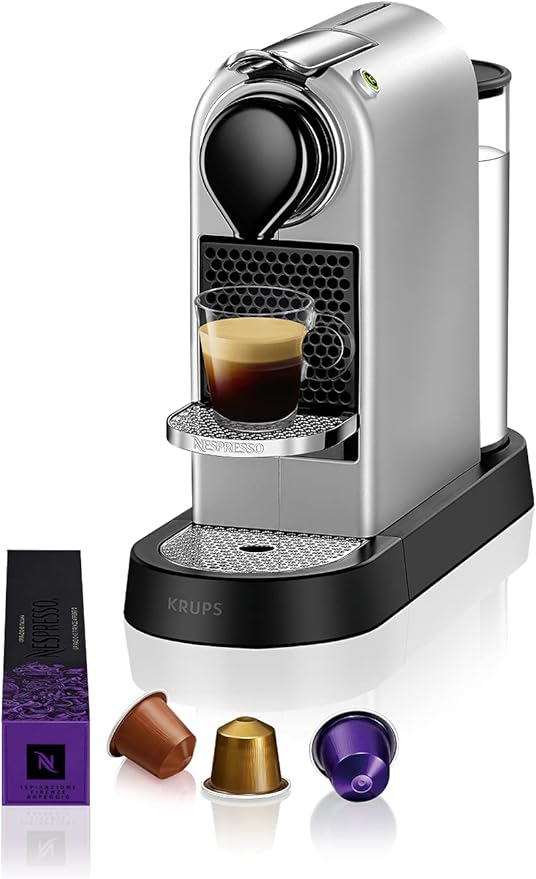 Machine à Café Nespresso Krups Citiz Argent Cafetière à Capsules XN741B10