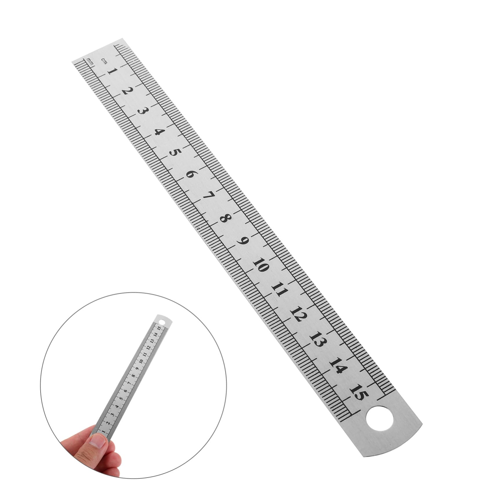 Homoyoyo 30 Pièces Règles de Poche Acier Inoxydable Double Échelle Règle Droite Précise pour Mesure Guitare Dessin Menuiserie et Ingénierie