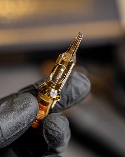 Miniatura 17 de Kwadron Cartucho de agujas de tatuaje cartuchos, caja de 20, forros redondos largos con textura – 1 revestimiento redondo largo cónico – 35/1RLLT-T