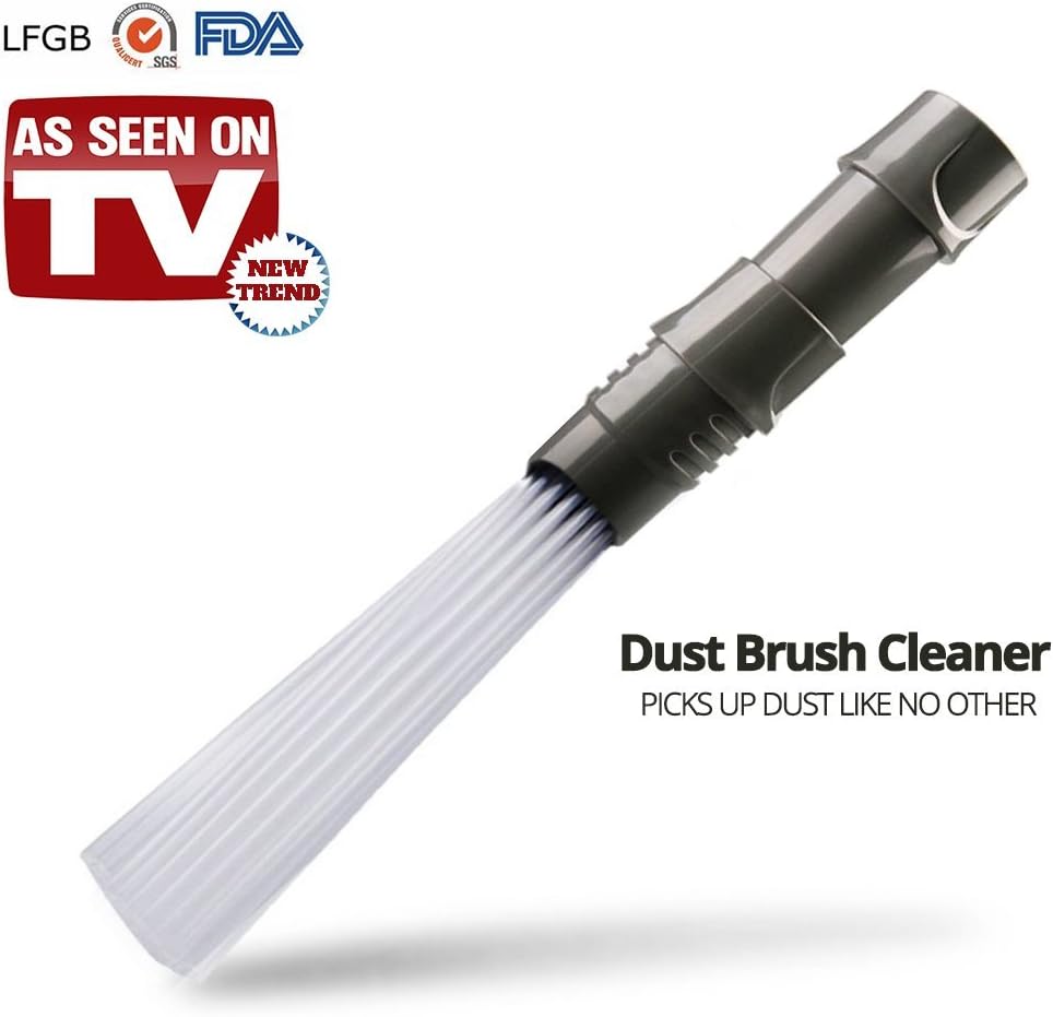 Gate Goo Dust Brush Cleaner Dist Remover Universal Vacuum Attachment, Dust Brush As Seen On TV, Cleaning Any Small Stuff, Strong Suction for Corners, Pets, Draws, Car, Keyboards and More