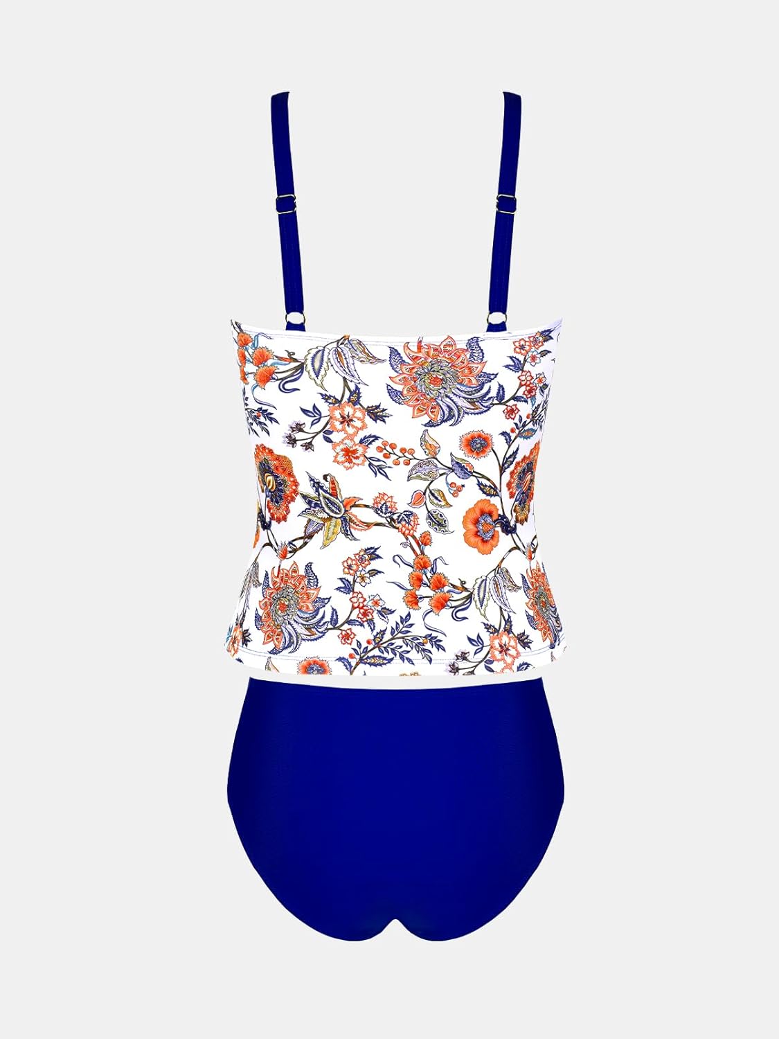 CUPSHE Women's Tankini Sets Two Piece Bathing Suits Square Neck Adjustable Straps Ruched Swimsuits Swimwear - Image 6