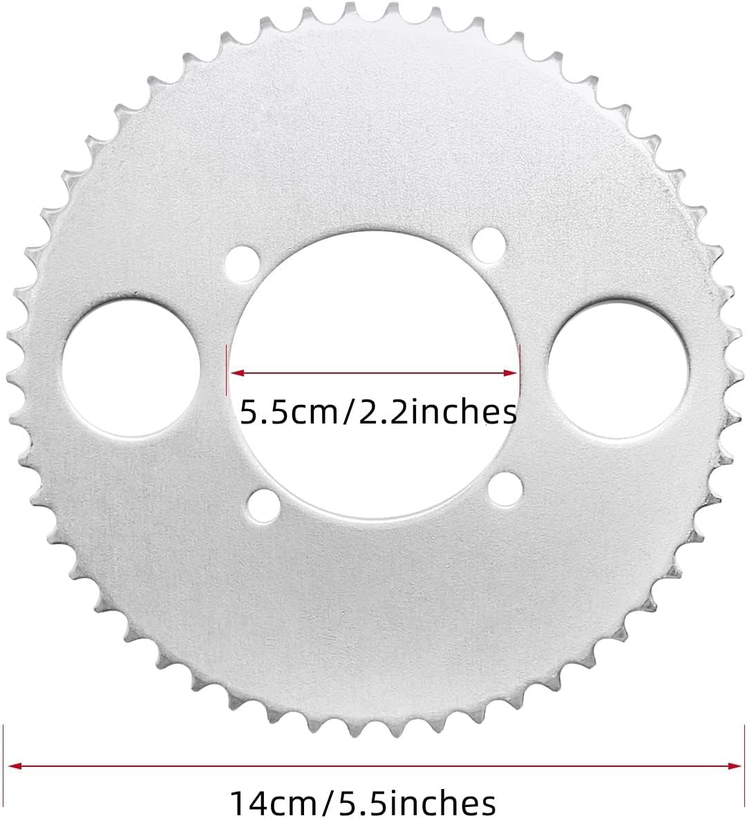 T8F 54T Tooth Rear Drive Sprocket with T8F 116 Links Chain & Master Link Kits for 47cc 49cc 2-Stroke Engine Motor Chinese Kids Mini Moto Pocket Bike Gas Scooter ATV Quad Pit Dirt Bike Goped