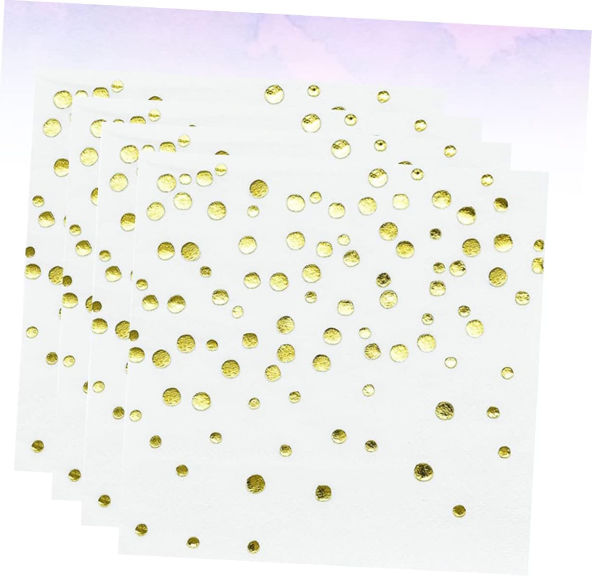 100pcs Decorative Dot Pattern Printed Napkins Shiny Foil for Weddings Parties and Special Celebrations Elegant Dinner Napkins for Table Decor