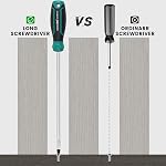 4-Piece Flat Screwdriver Set, Magnetic Slotted Head Screwdrivers, Soft Ergonomic Grip | Precision 3mm 5mm 6mm Driver Tool